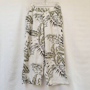 C&C California Linen Pants Pull Floral Tropical Beach Cottage Summer Vacation